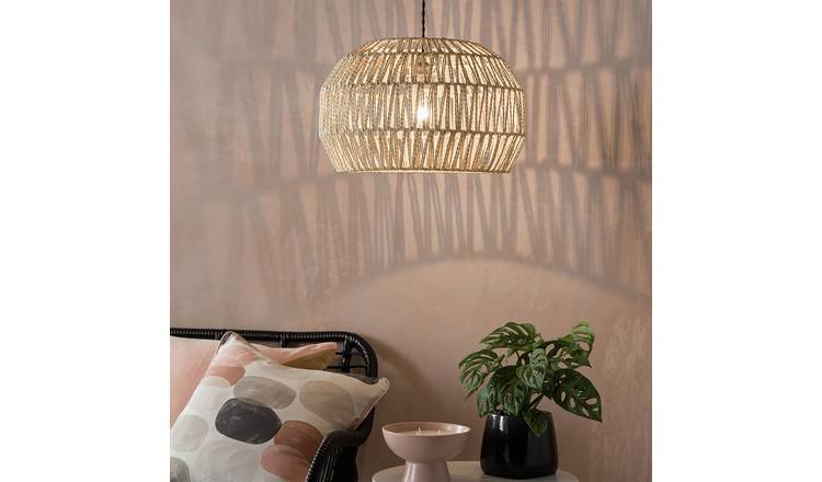 Habitat Natural Paper Rope Easy Fit Lampshade - 39cm
