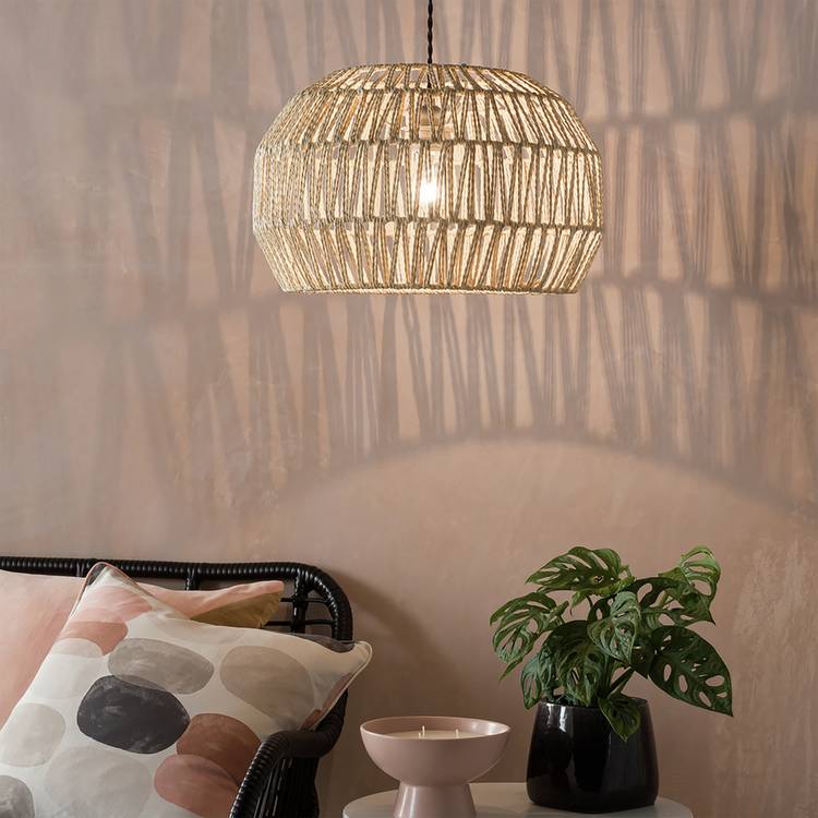 Habitat Paper Rope Natural Easy Fit Lampshade - 39cm 0