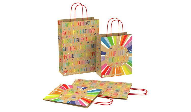 Eco Nature Happy Birthday Gift Bag - Pack of 4