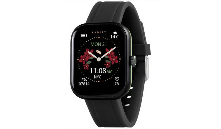 Radley Petite Case Black Silicone Strap Smart Calling Watch