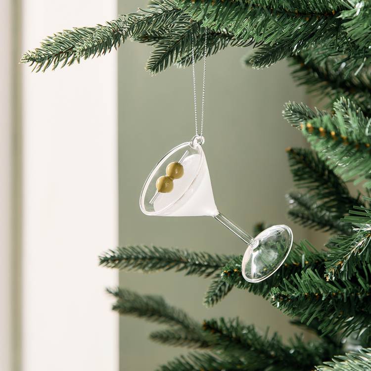 Habitat Single Martini Glass Christmas Hanging Ornament 0