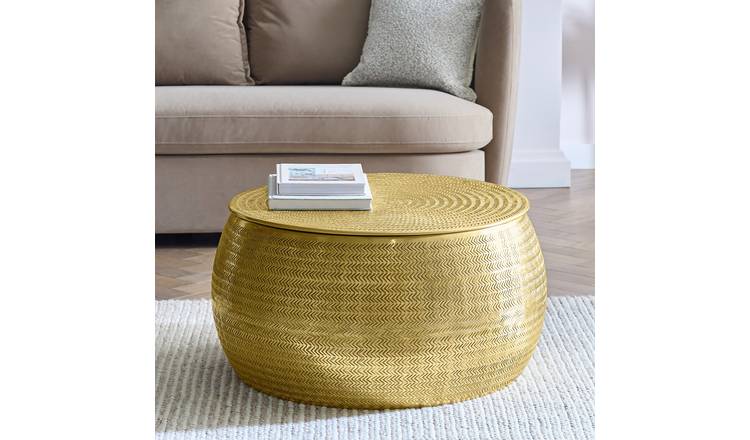 Habitat Sona Coffee Storage Table - Brass