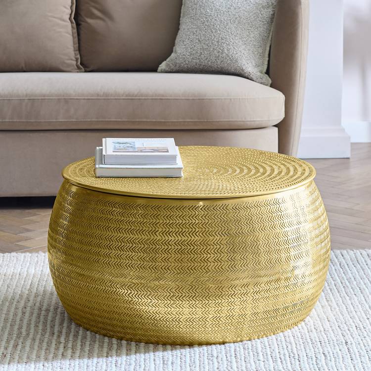 Habitat Sona Coffee Storage Table - Brass 0