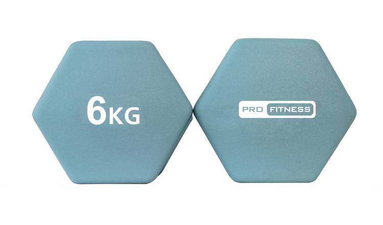 Pro Fitness YD24010 Cast Iron Dumbbells - 2 x 6kg
