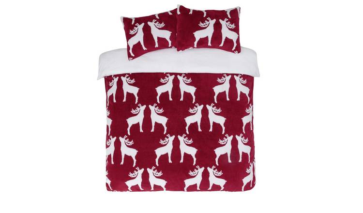 Buy Argos Home Fleece Reindeer Bedding Set - Double  Duvet cover sets  Argos