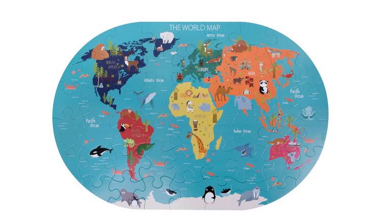 Chad Valley World Map Jigsaw Puzzle