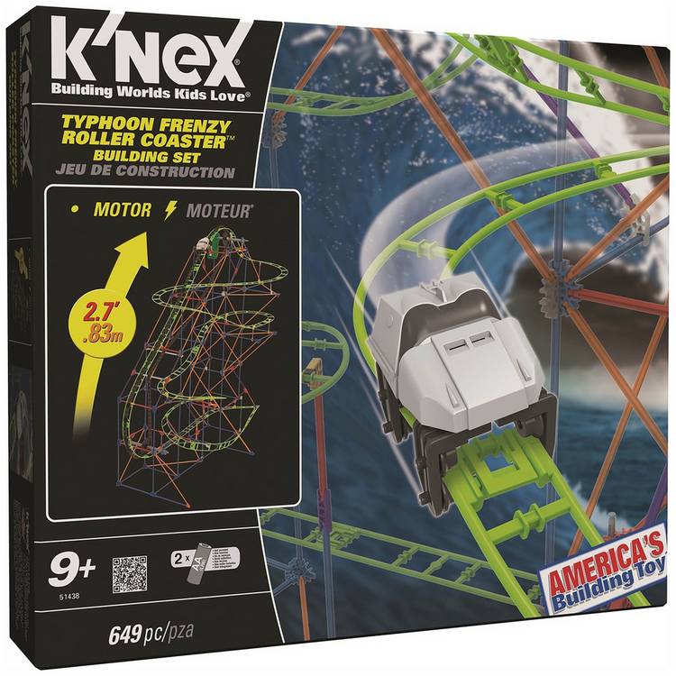 K'nex Typhoon Frenzy Roller Coaster Building Set 0