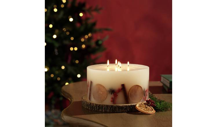 Argos Home XL Inclusion Multiwick  Candle - Christmas Spice