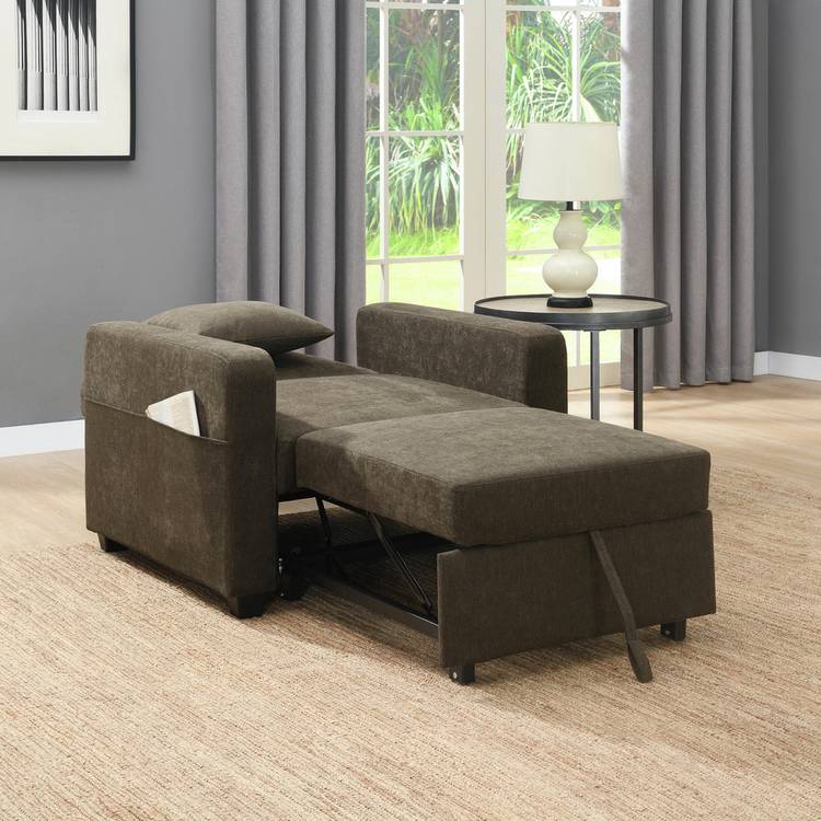 Habitat Reagan Single Fabric Chairbed - Chocolate 0