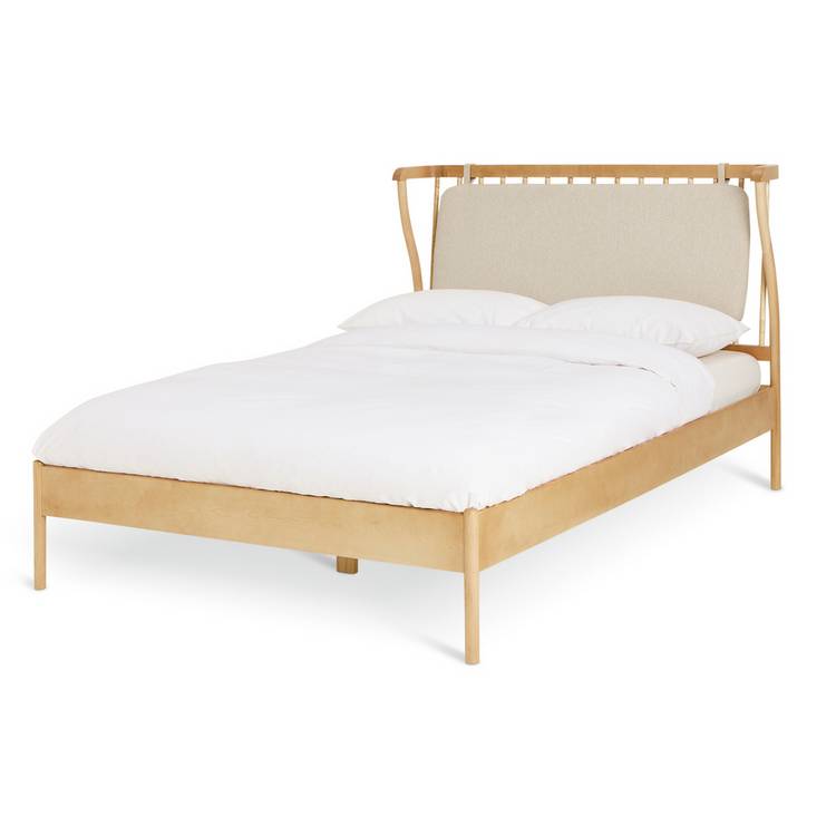 Habitat Hugh Wooden Double Bed - Light Wood 0