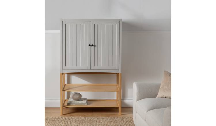 Habitat Bournemouth Storage Cabinet Bookcase - Grey