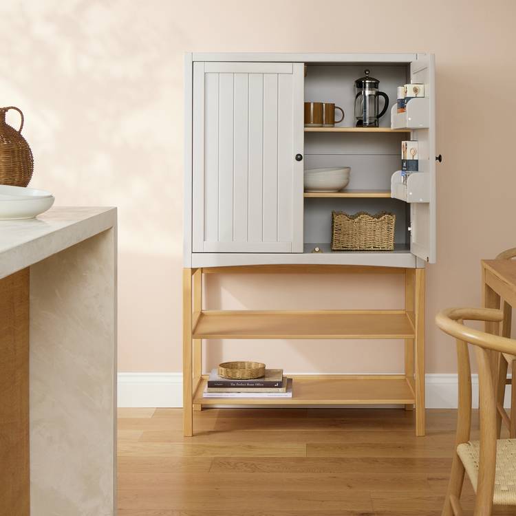 Habitat Bournemouth Storage Cabinet Bookcase - Grey 0
