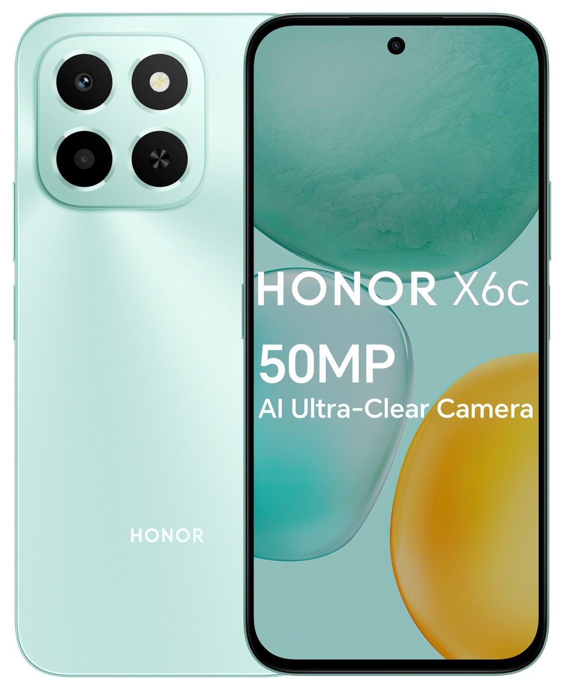 Buy SIM Free HONOR X6c 128GB AI Mobile Phone - Ocean Cyan | SIM