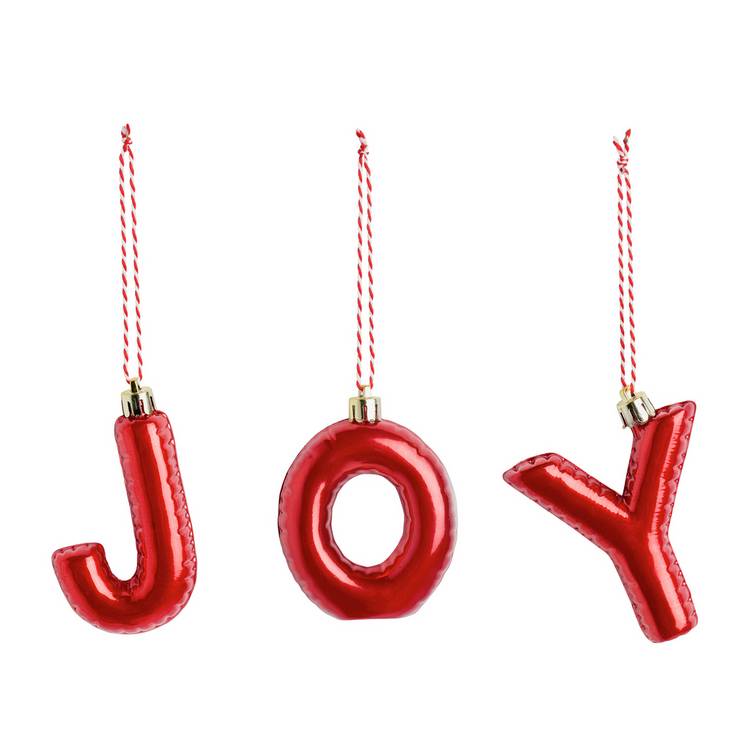 Habitat Red Or Pink J-O-Y Christmas Decoration 0