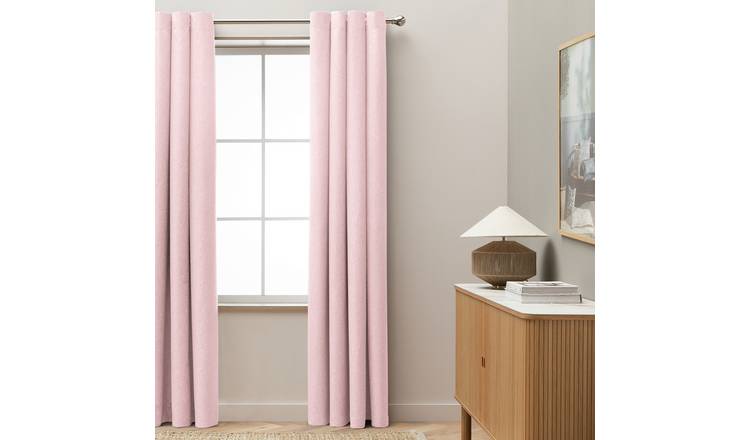 Habitat Blackout Eyelet Curtain - Pink - 229x168cm