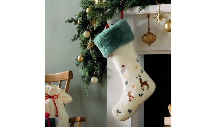 Argos Home Embroidered Character Christmas Stocking