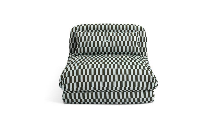 Habitat Lexi Single Fabric Chairbed - Blue & Green