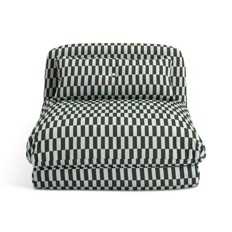 Habitat Lexi Single Fabric Chairbed - Blue & Green 0