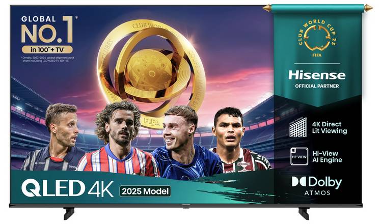 Hisense 50 Inch 50E78QTUK Smart 4K UHD HDR QLED Freely TV