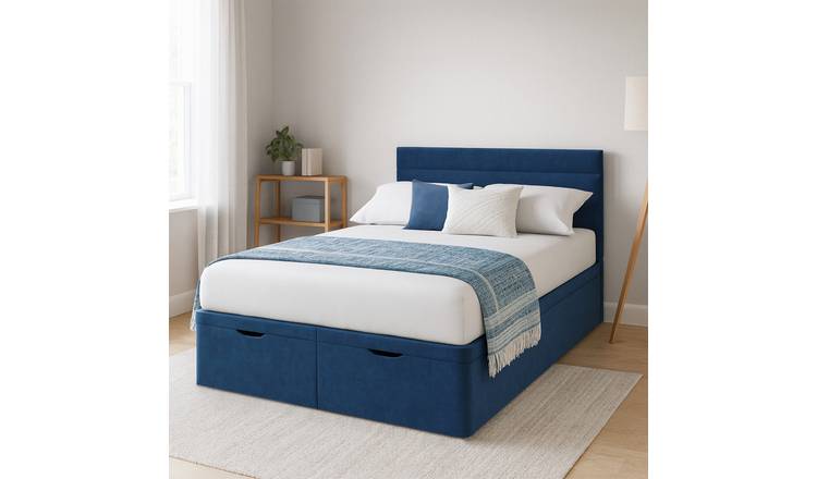 Millbrook Miller Superking Fabric EndLift Ottoman Bed - Blue