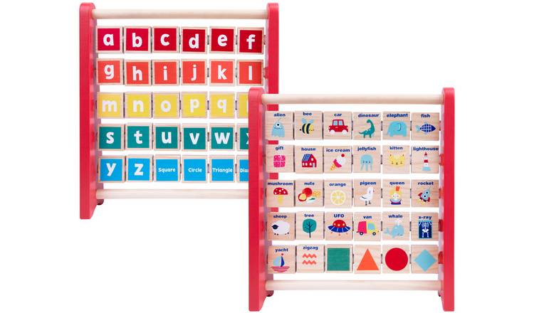 Chad Valley Wooden Alphabet & Number Abacus