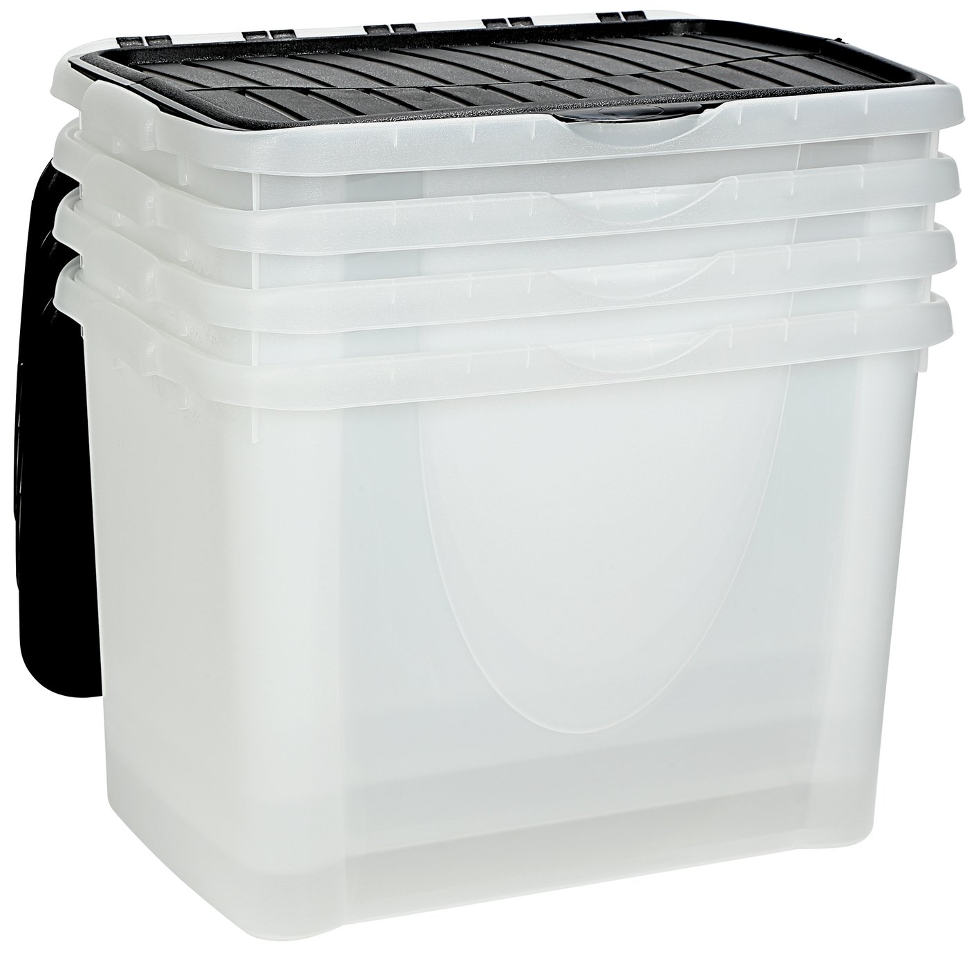 Argos Home 70 Lt Plastic Storage Box With Flip Lid- Set of 4 Review