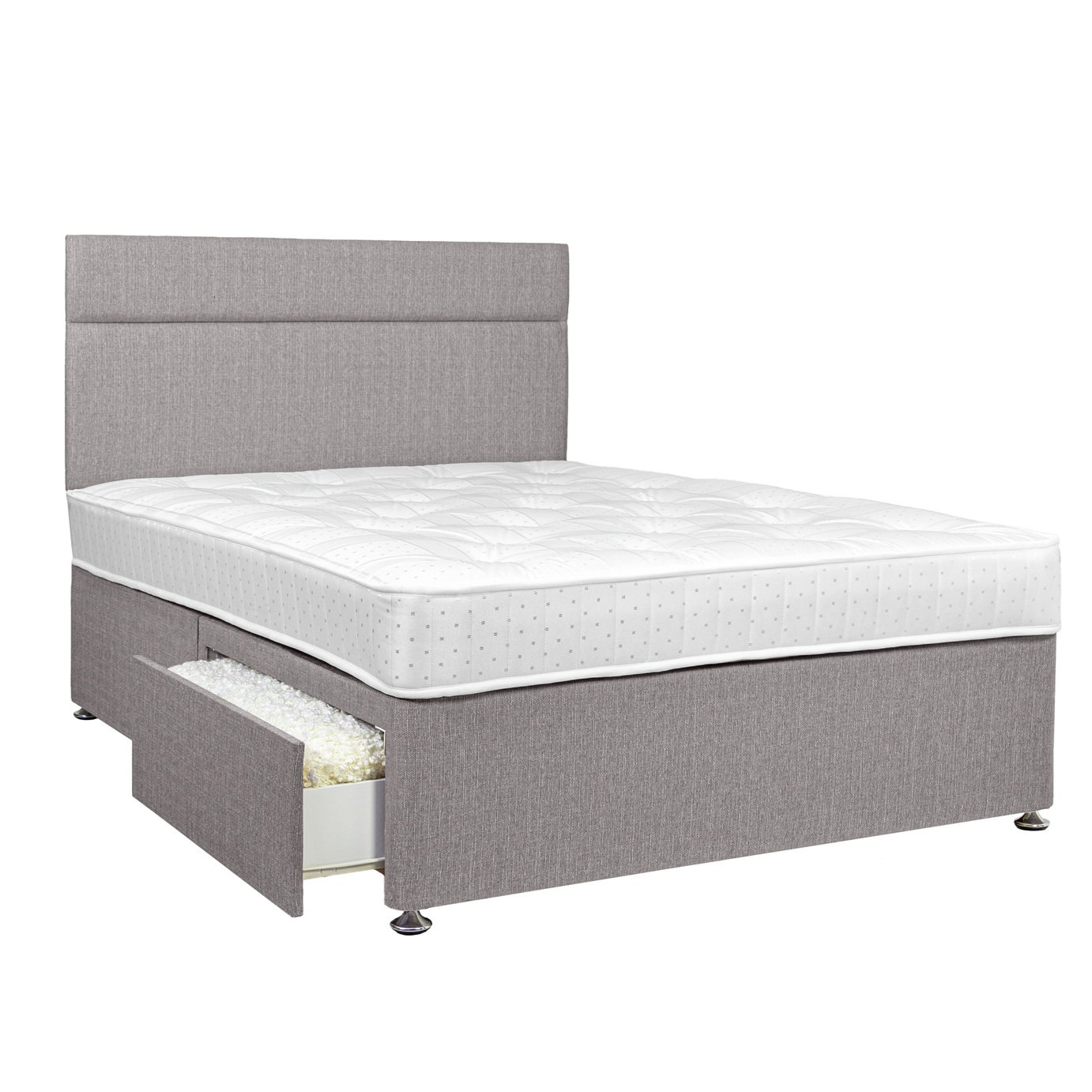 Argos Home Winslow 600 Pocket 2 Drw Small Double Divan -Grey Review