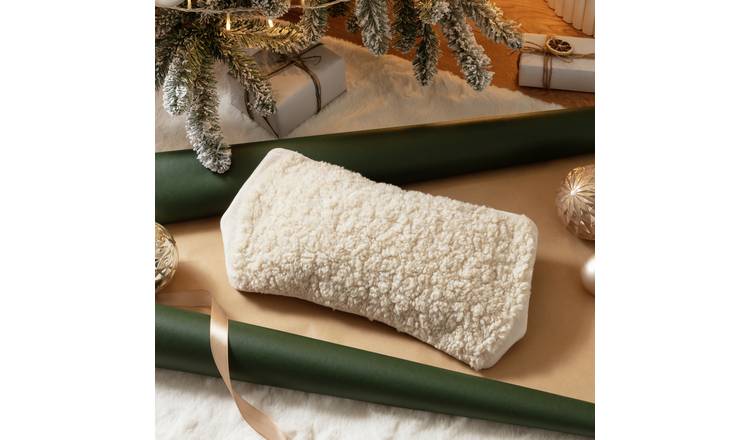 Habitat 1L Hot Water Bottle with Cream  Fabric Cover