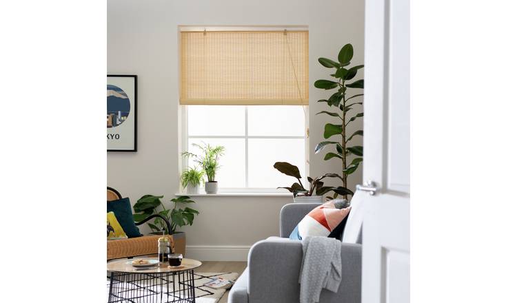 Little Black Book Bamboo Natural Roller Blind - 180cm