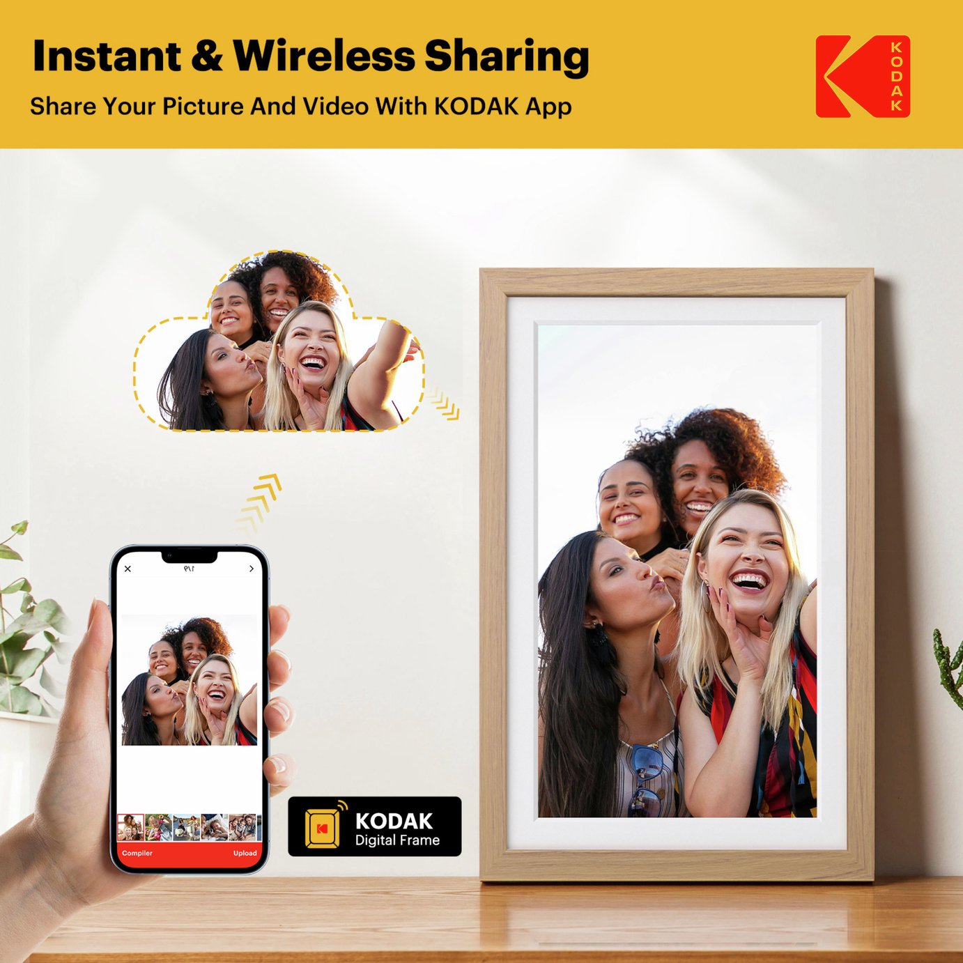 Buy Kodak 15.6 Inch Wi-Fi Digital Photo Frame - Burlywood
