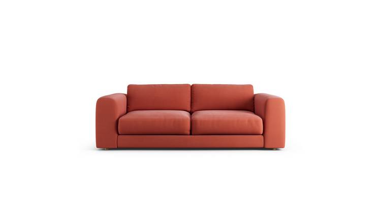 Habitat Ayr  Fabric 4 Seater Sofa -  Papaya