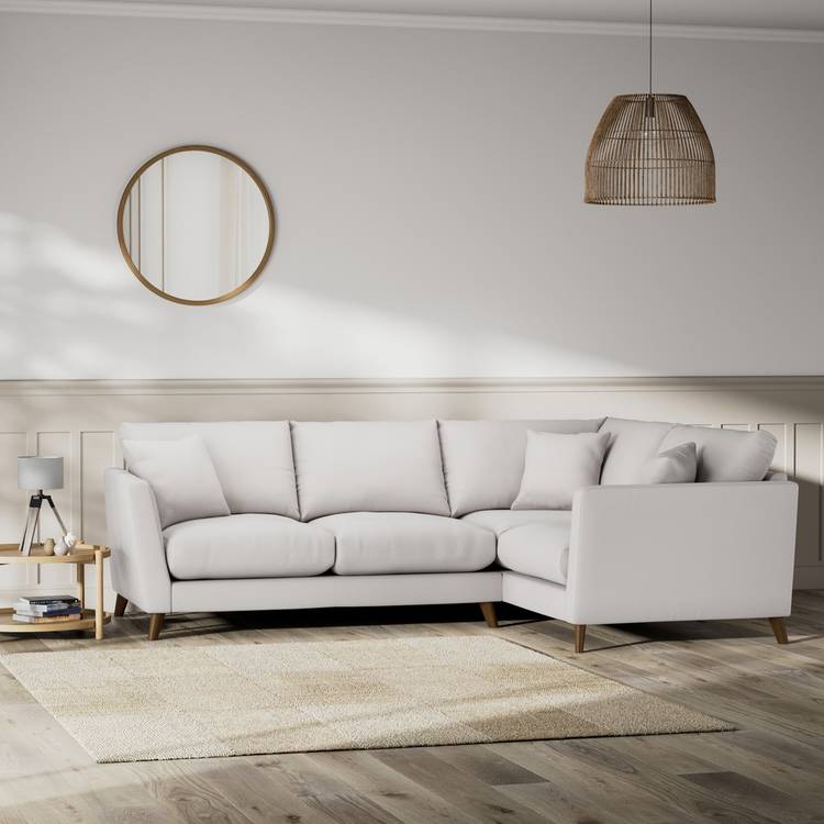 Habitat Lomond Right Hand Corner Sofa - Natural - Dark Leg 0