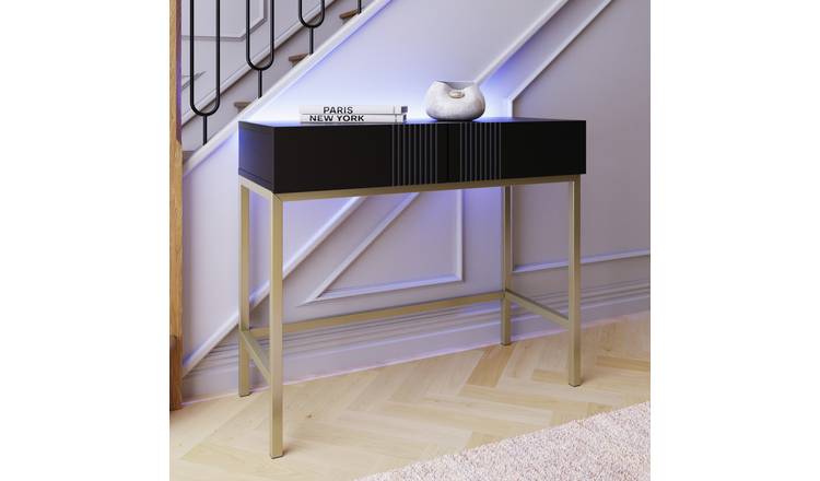 Frank Olsen Iona 2 Drawer Console Table - Black