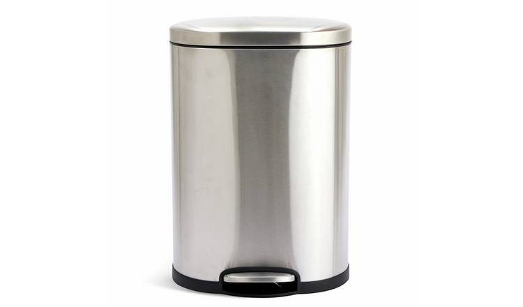 Habitat 30 Litre Pedal Bin - Stainless Steel