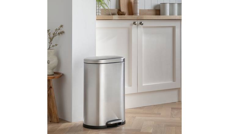 Habitat 30 Litre Pedal Bin - Stainless Steel