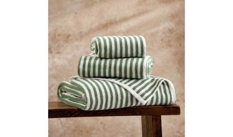 Yard Hebden Stripe Bath Towel - Forest