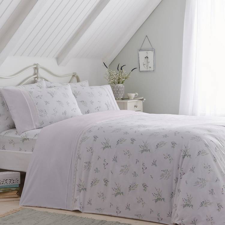 Dreams & Drapes Decorative Chloe Lilac Bedding Set - Double 0