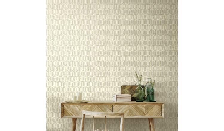 Hoopla Walls Retro Arch Cream Wallpaper