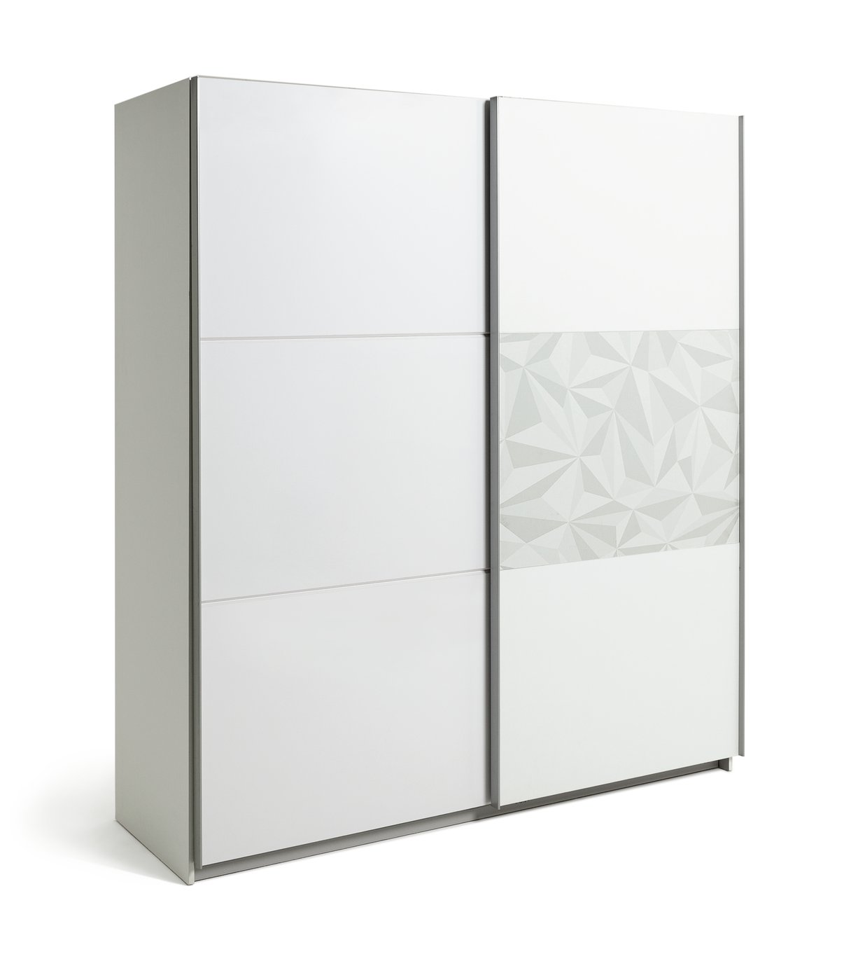 Argos Home Holsted Large Mirror Sliding Wardrobe -White/ Geo Review