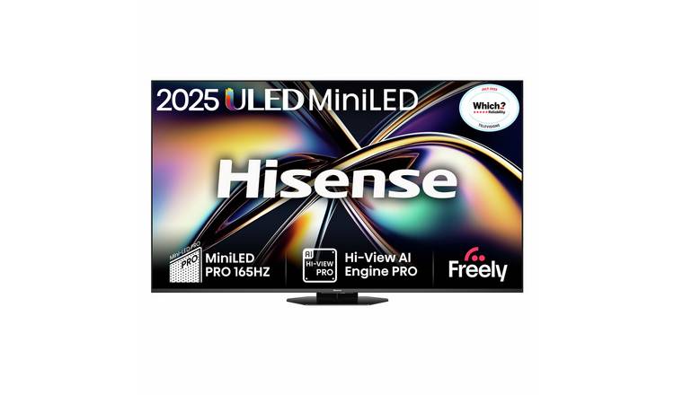 Hisense 55 Inch 55U8QTUK Smart 4K UHD HDR Mini LED Freely TV