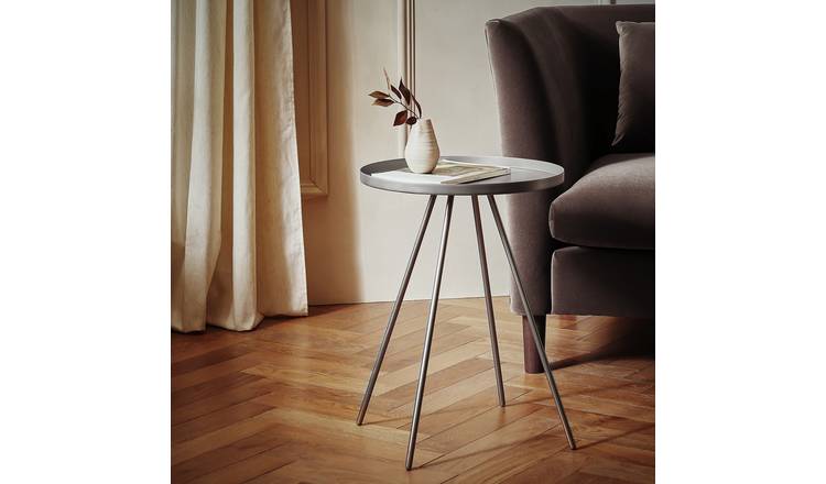 Habitat Cebo Side Table - Silver