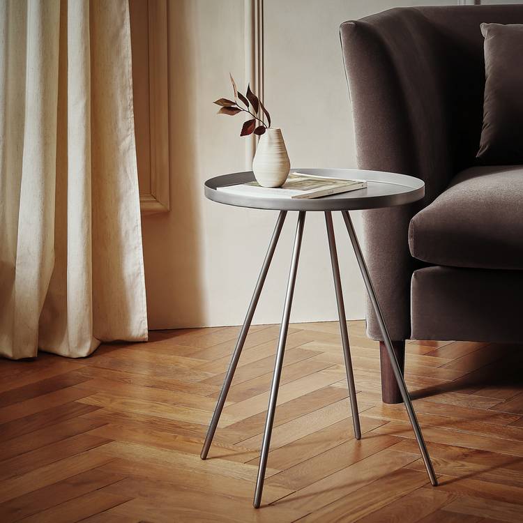 Habitat Cebo Side Table - Silver 0