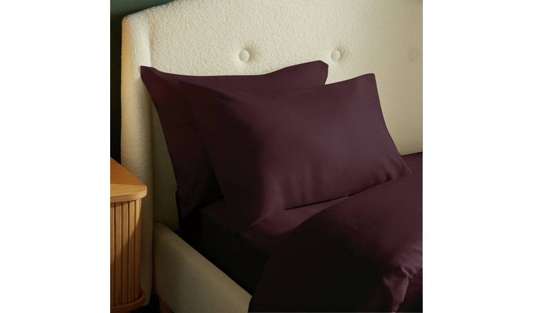 Silentnight Supersoft Standard Pillowcase Pair - Burgundy
