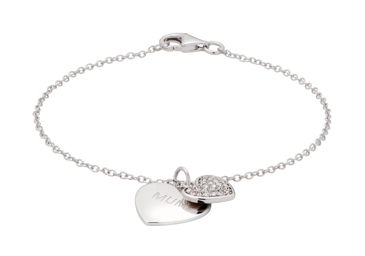 Moon & Back Sterling Silver Crystal Set Mum Charm Bracelet Review