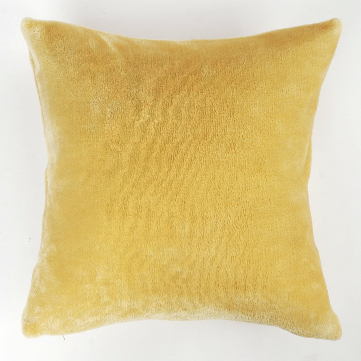 Argos Home Plain Super Soft Fleece Cushion Mustard  43x43cm