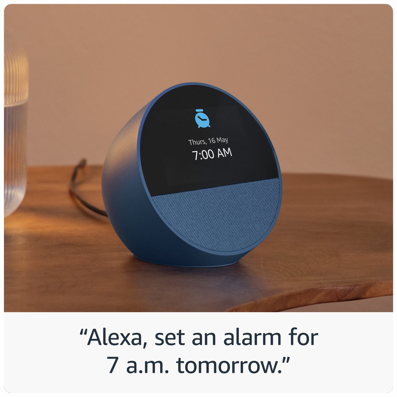 Buy Amazon Echo Spot Smart Alarm Clock with Alexa - White | Clocks