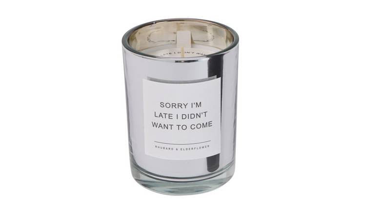 Argos Home Sorry I'm Late I Didn't Want To Come Candle