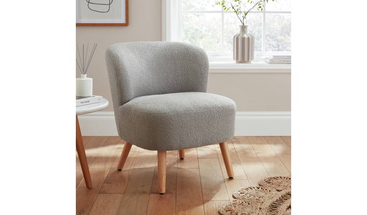 GFW Evie Boucle Accent Chair - Grey