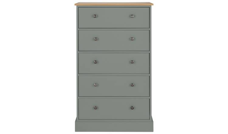 Argos Home Kensington 5 Drawer Chest - Sage Green