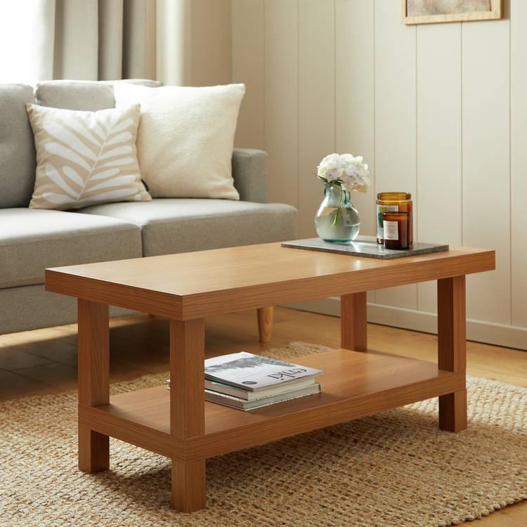 Argos Home Stratford Chunky Coffee Table - Oak Effect  0